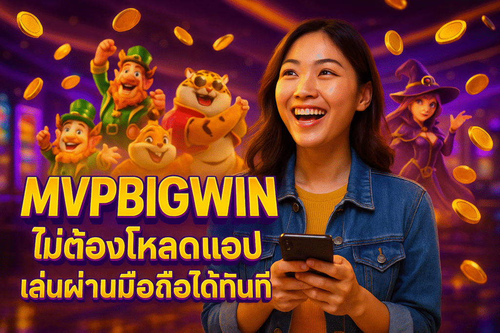 MVPBIGWIN ไม่ต้องโหลดแอป เล่นผ่านมือถือได้ทันที