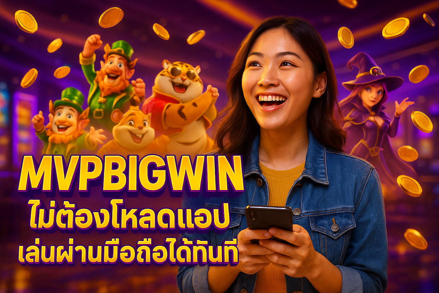 MVPBIGWIN ไม่ต้องโหลดแอป เล่นผ่านมือถือได้ทันที